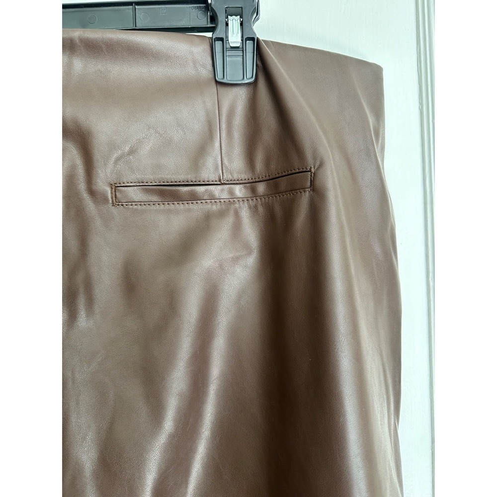 NWT Old Navy Size 22 Brown Faux Leather Extra High Rise Skinny Jeans - Picture 7 of 9